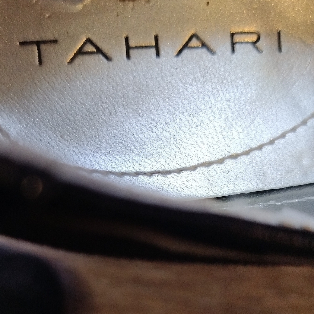 Tahari Black Suede and Patent Leather Heels - Picture 2 of 7
